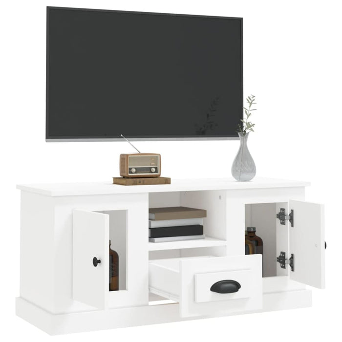 Tv Cabinet White 100x35.5x45 Cm Engineered Wood Nolapl