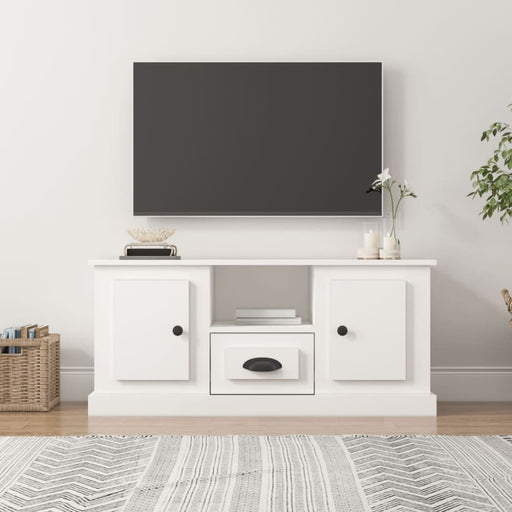 Tv Cabinet White 100x35.5x45 Cm Engineered Wood Nolapl
