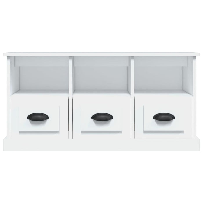 Tv Cabinet White 100x35x50 Cm Engineered Wood Nolxnn