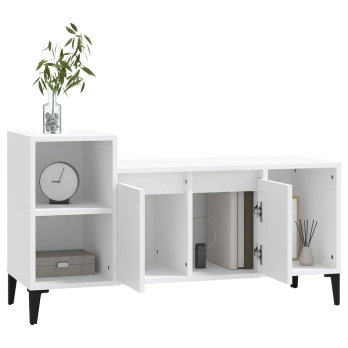 Tv Cabinet White 100x35x55 Cm Engineered Wood Nxoonb