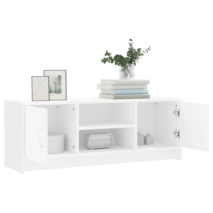 Tv Cabinet White 102x30x37.5 Cm Engineered Wood Nxtxpt
