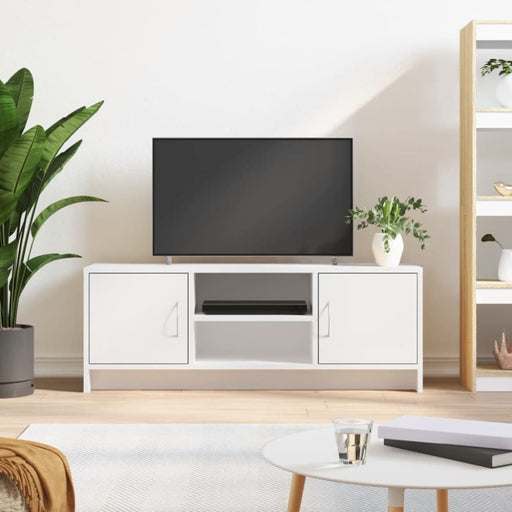 Tv Cabinet White 102x30x37.5 Cm Engineered Wood Nxtxpt