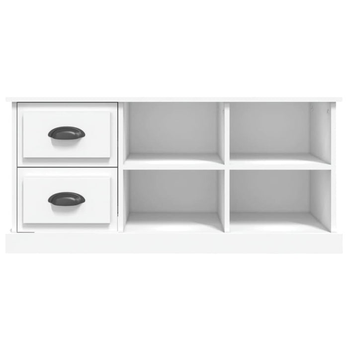 Tv Cabinet White 102x35.5x47.5 Cm Engineered Wood Noloil
