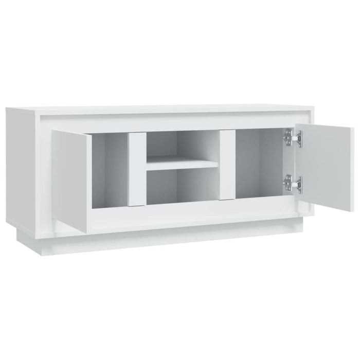 Tv Cabinet White 102x35x45 Cm Engineered Wood Noknlb