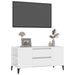 Tv Cabinet White 102x44.5x50 Cm Engineered Wood Noklba