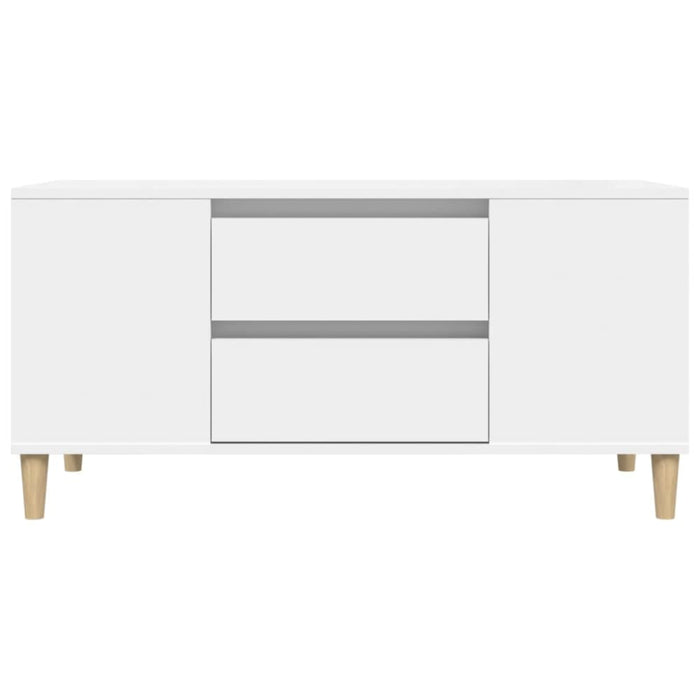 Tv Cabinet White 102x44.5x50 Cm Engineered Wood Nokpkl