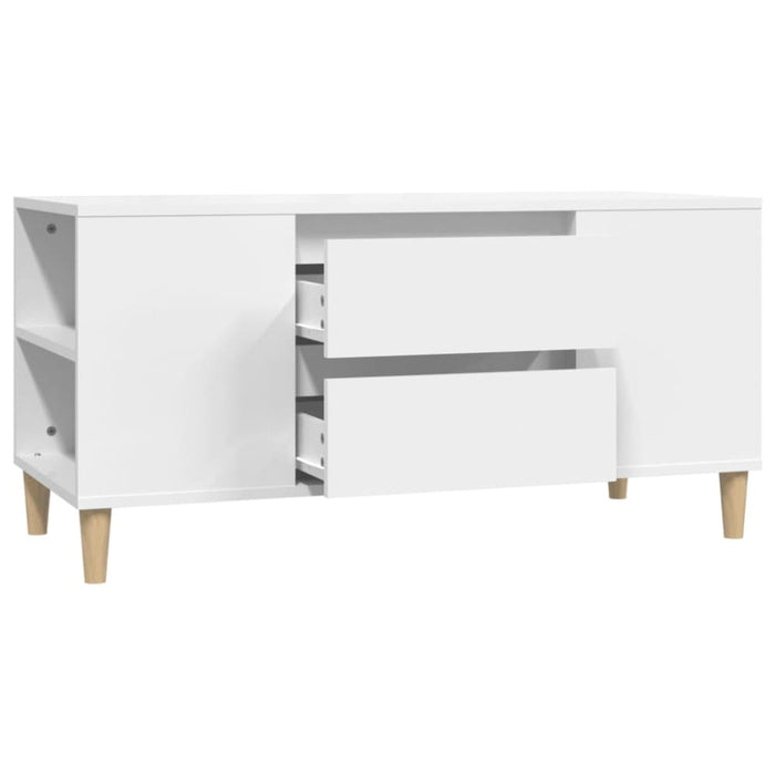 Tv Cabinet White 102x44.5x50 Cm Engineered Wood Nokpkl