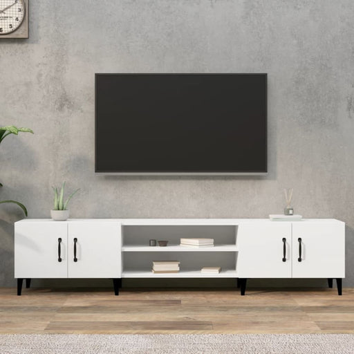 Tv Cabinet White 180x31.5x40 Cm Engineered Wood Nolxla