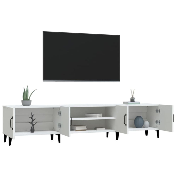 Tv Cabinet White 180x31.5x40 Cm Engineered Wood Nolxla