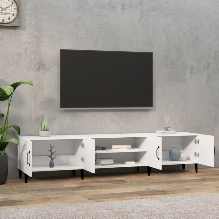 Tv Cabinet White 180x31.5x40 Cm Engineered Wood Nolxla