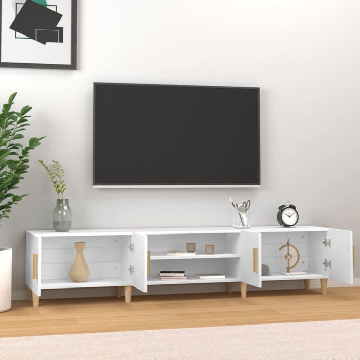Tv Cabinet White 180x31.5x40 Cm Engineered Wood Nolxpl
