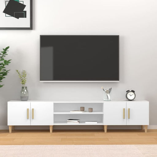 Tv Cabinet White 180x31.5x40 Cm Engineered Wood Nolxpl