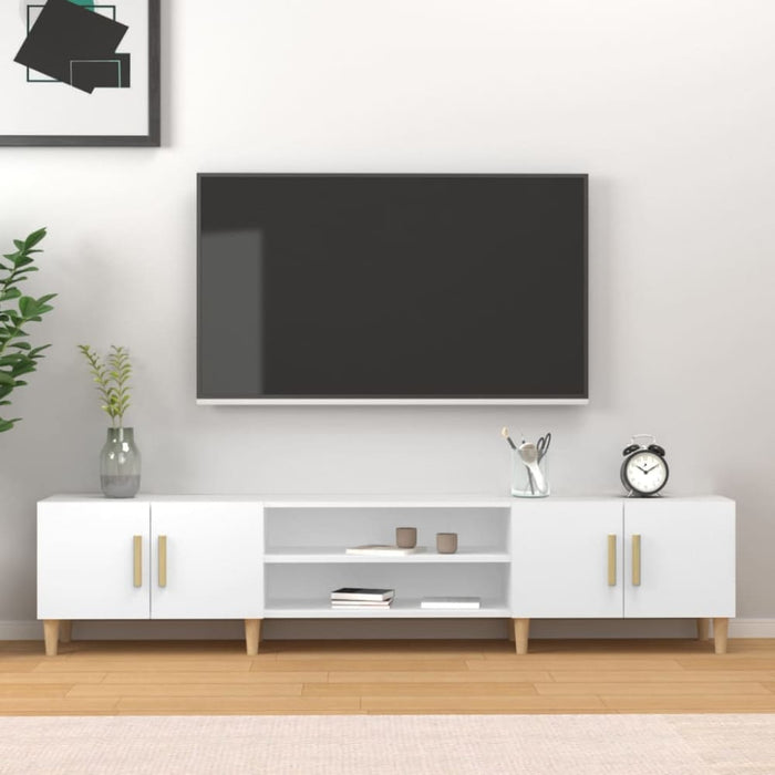 Tv Cabinet White 180x31.5x40 Cm Engineered Wood Nolxpl