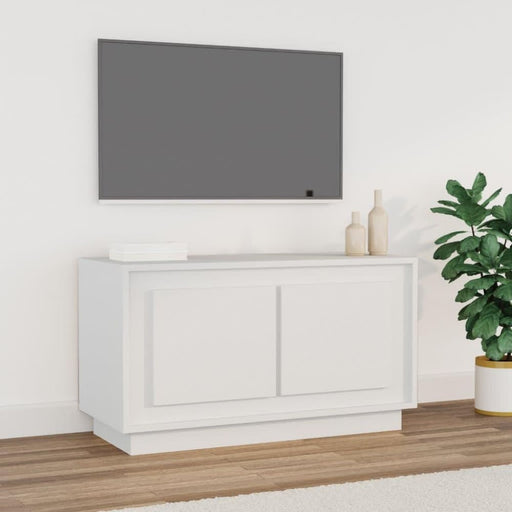Tv Cabinet White 80x35x45 Cm Engineered Wood Noknpx