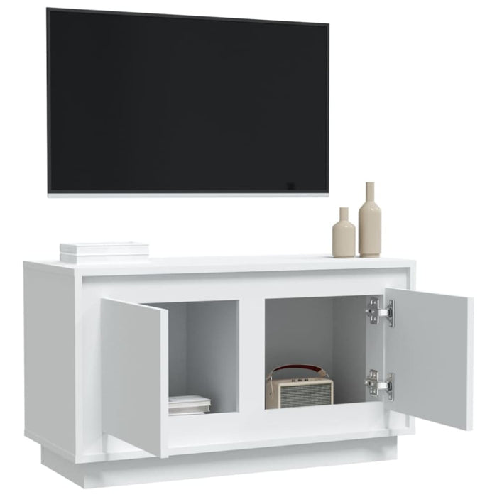 Tv Cabinet White 80x35x45 Cm Engineered Wood Noknpx