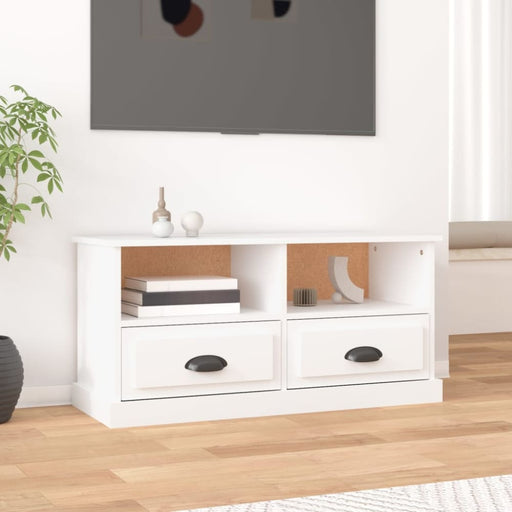 Tv Cabinet White 93x35.5x45 Cm Engineered Wood Nolala