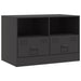 Tv Cabinets 2 Pcs Black 67x39x44 Cm Steel Naoiab