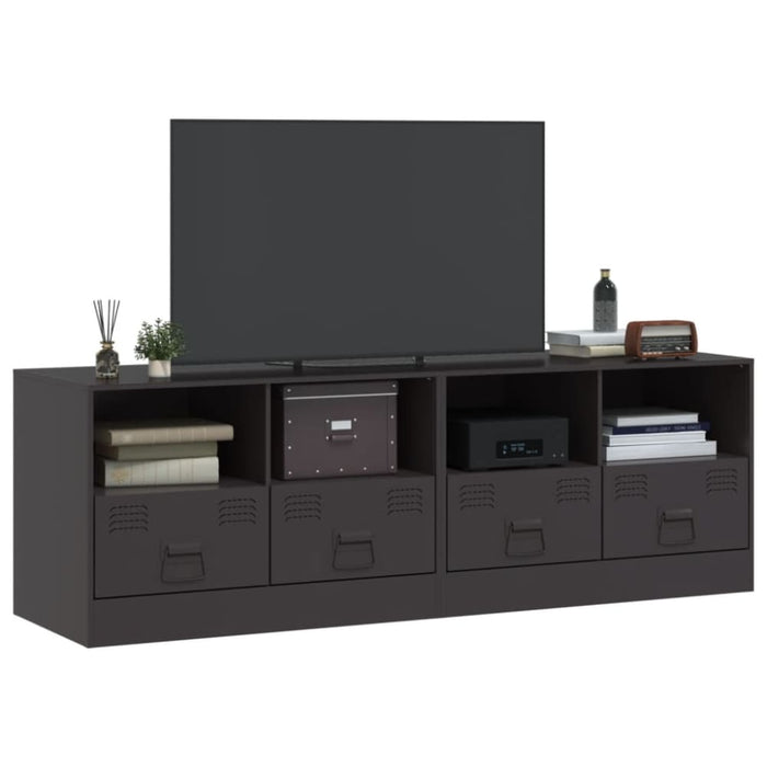 Tv Cabinets 2 Pcs Black 67x39x44 Cm Steel Naoiab