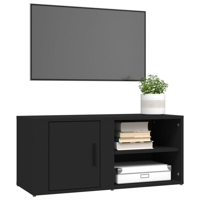 Tv Cabinets 2 Pcs Black 80x31.5x36 Cm Engineered Wood Nokatk