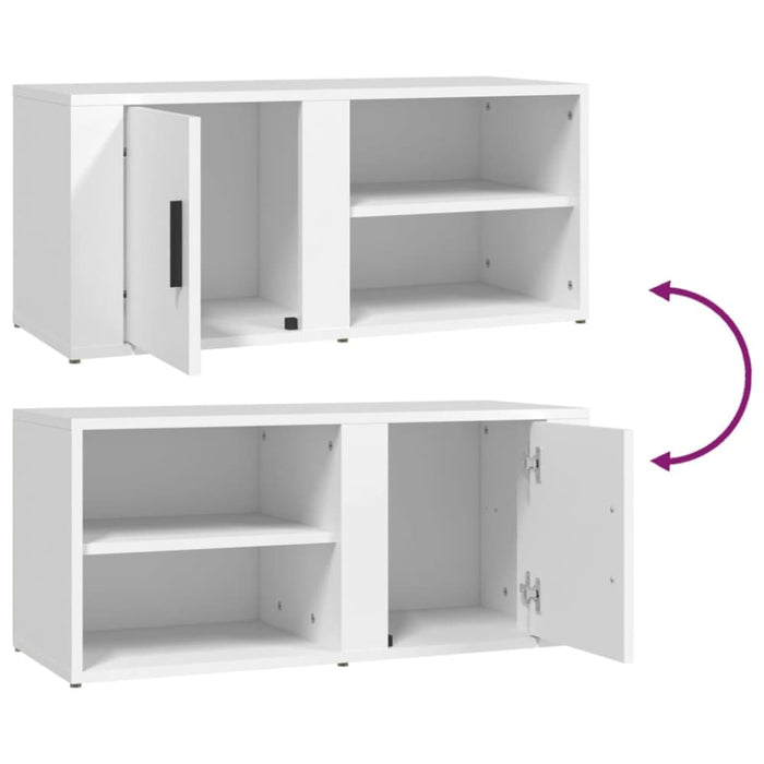 Tv Cabinets 2 Pcs White 80x31.5x36 Cm Engineered Wood Nokati