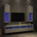 Tv Cabinets With Led Lights 2 Pcs White 30.5x30x102 Cm
