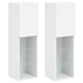 Tv Cabinets With Led Lights 2 Pcs White 30.5x30x102 Cm