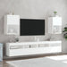 Tv Cabinets with Led Lights 2 Pcs White 40.5x30x60 Cm Ntibtb