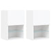 Tv Cabinets with Led Lights 2 Pcs White 40.5x30x60 Cm Ntibtb