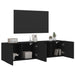 Tv Cabinets Wall-mounted 2 Pcs Black 80x30x41 Cm Ntlkpp