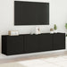 Tv Cabinets Wall-mounted 2 Pcs Black 80x30x41 Cm Ntlkpp