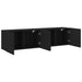 Tv Cabinets Wall-mounted 2 Pcs Black 80x30x41 Cm Ntlkpp