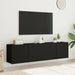 Tv Cabinets Wall-mounted 2 Pcs Black 80x30x41 Cm Ntlkpp