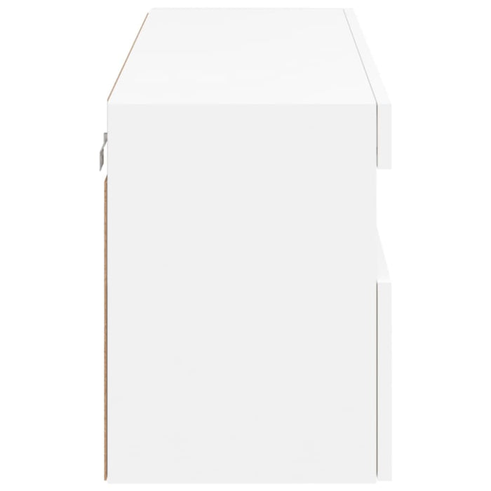 Tv Wall Cabinet with Led Lights White 100x30x40 Cm Ntixoo