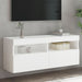 Tv Wall Cabinet with Led Lights White 100x30x40 Cm Ntixoo