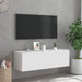 Tv Wall Cabinet with Led Lights White 100x35x31 Cm Ntixkp