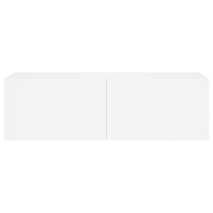 Tv Wall Cabinet with Led Lights White 100x35x31 Cm Ntixkp