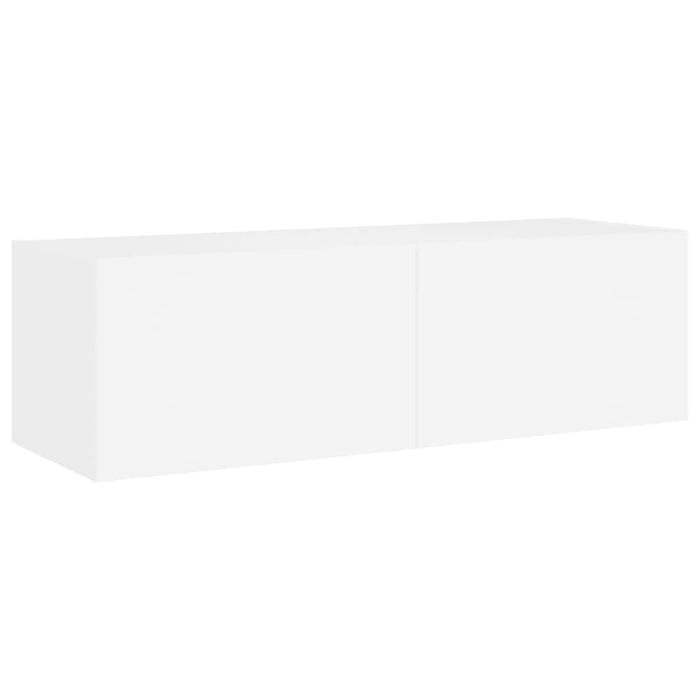 Tv Wall Cabinet with Led Lights White 100x35x31 Cm Ntixkp