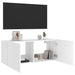 Tv Wall Cabinet with Led Lights White 100x35x41 Cm Ntitxt