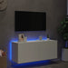 Tv Wall Cabinet with Led Lights White 100x35x41 Cm Ntitxt