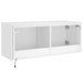 Tv Wall Cabinet with Led Lights White 100x35x41 Cm Ntitxt