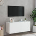 Tv Wall Cabinet with Led Lights White 100x35x41 Cm Ntitxt