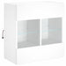 Tv Wall Cabinet with Led Lights White 58.5x30x60.5 Cm Ntibkx