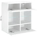 Tv Wall Cabinet with Led Lights White 58.5x30x60.5 Cm Ntibkx
