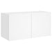 Tv Wall Cabinet with Led Lights White 80x35x41 Cm Ntitol