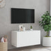 Tv Wall Cabinet with Led Lights White 80x35x41 Cm Ntitol
