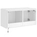 Tv Wall Cabinet with Led Lights White 80x35x41 Cm Ntitol