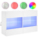 Tv Wall Cabinet with Led Lights White 98.5x30x60.5 Cm Ntiobl