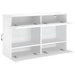 Tv Wall Cabinet with Led Lights White 98.5x30x60.5 Cm Ntiobl