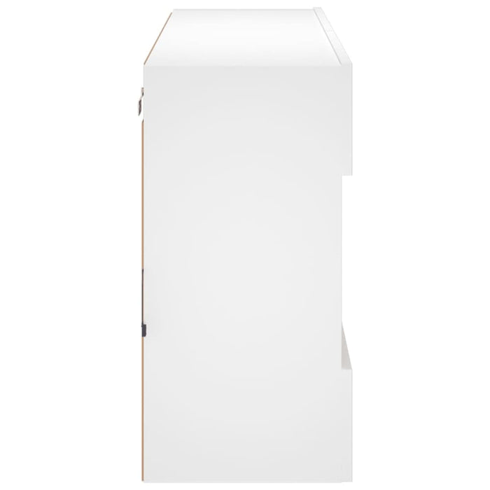 Tv Wall Cabinet with Led Lights White 98.5x30x60.5 Cm Ntiobl