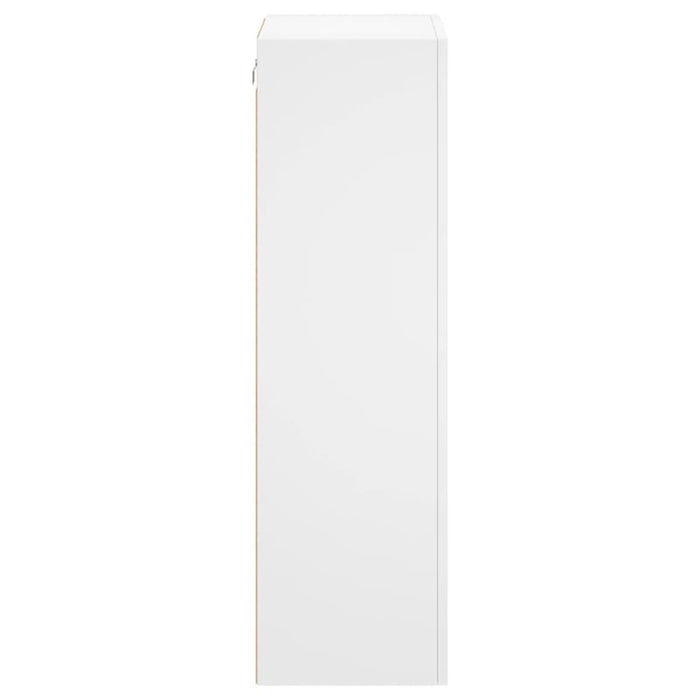 Tv Wall Cabinet White 40.5x30x102 Cm Engineered Wood Ntlkto
